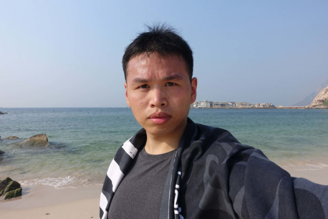 在庙湾岛的自拍