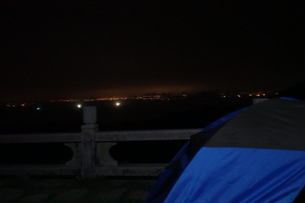外伶仃岛 海边山顶露宿的夜晚